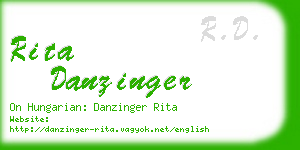 rita danzinger business card